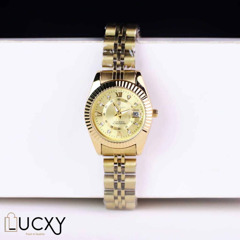 "Poedagar 910 women’s stainless steel luxury watch with diamond dial and waterproof design"